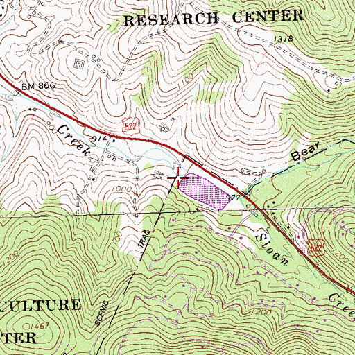 Topographic Map of Lake Front Royal Dam, VA