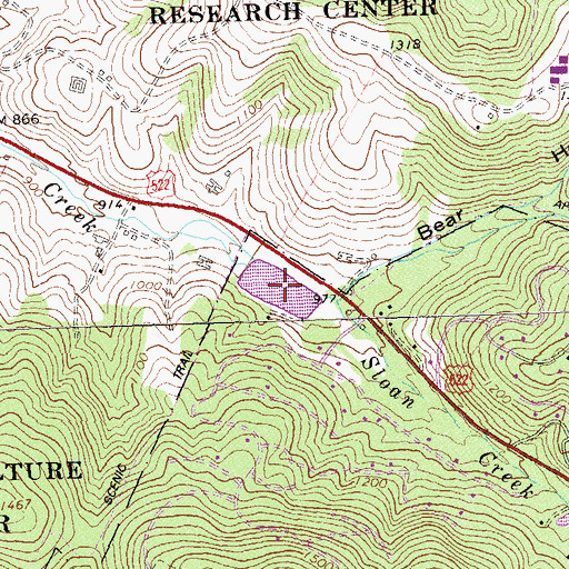Topographic Map of Lake Front Royal, VA