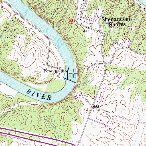 Topographic Map of Warren Reservoir, VA