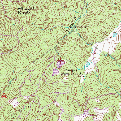 Topographic Map of Apple Mountain Lake Dam, VA