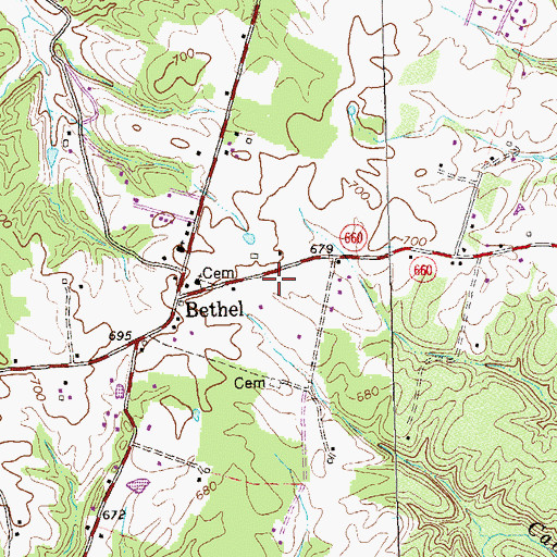 Topographic Map of Loch Linden Lake, VA