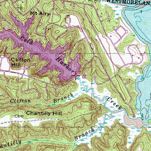 Topographic Map of Lake Independence Dam, VA