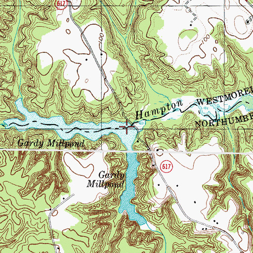 Topographic Map of Gardy Millpond Dam, VA