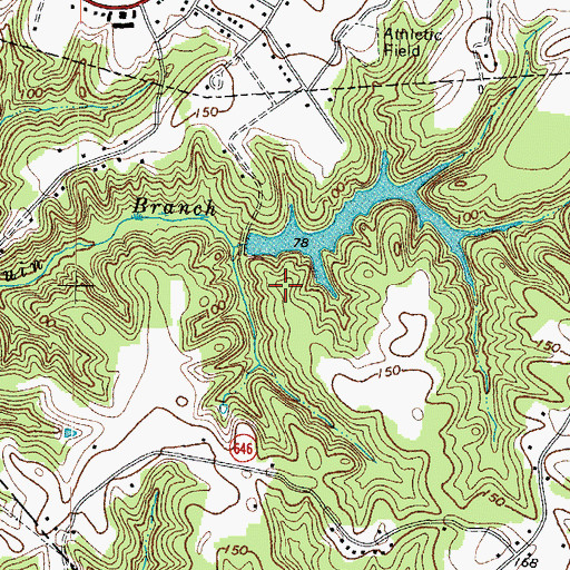 Topographic Map of Travis Dam, VA