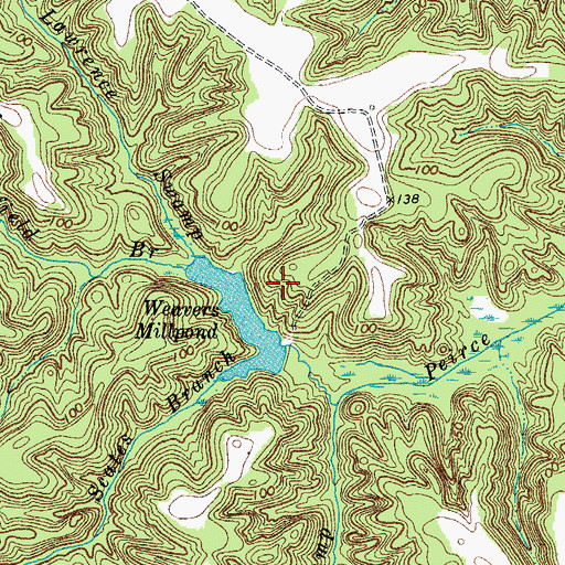 Topographic Map of Weavers Dam, VA