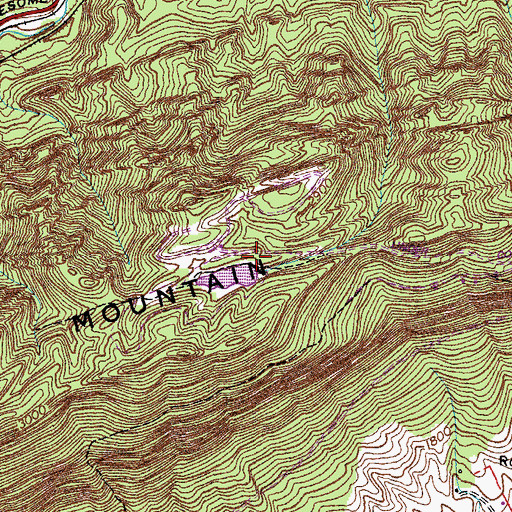 Topographic Map of Rimrock Lake Dam, VA
