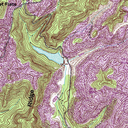 Topographic Map of Back Creek Dam, VA