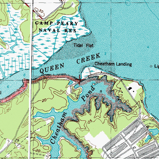 Topographic Map of Cheatham Dam, VA