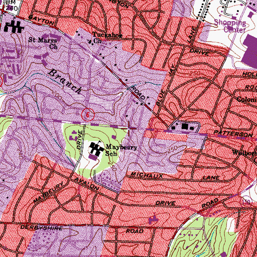 Topographic Map of Westbury Lake Dam, VA