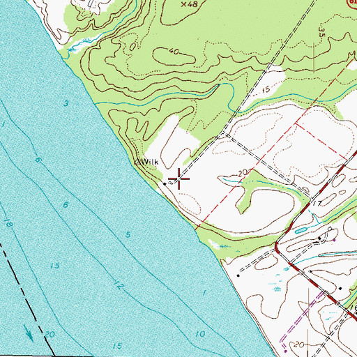 Topographic Map of The Row, VA