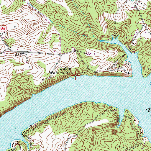 Topographic Map of Dublin Waterworks, VA