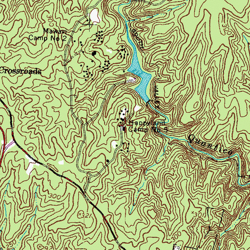 Topographic Map of Happyland Camp Number 5, VA
