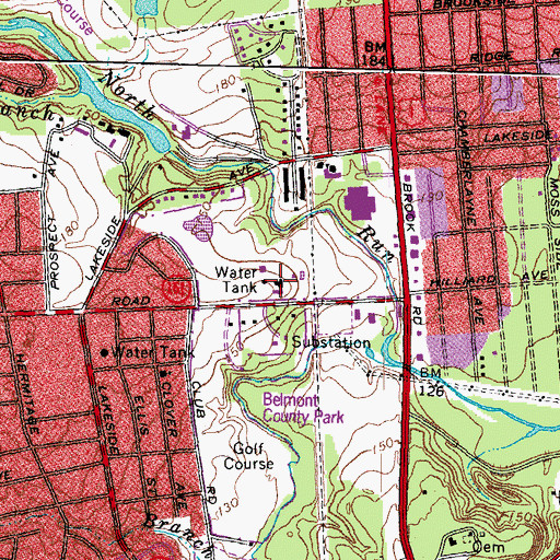 Topographic Map of Hermitage Country Club, VA