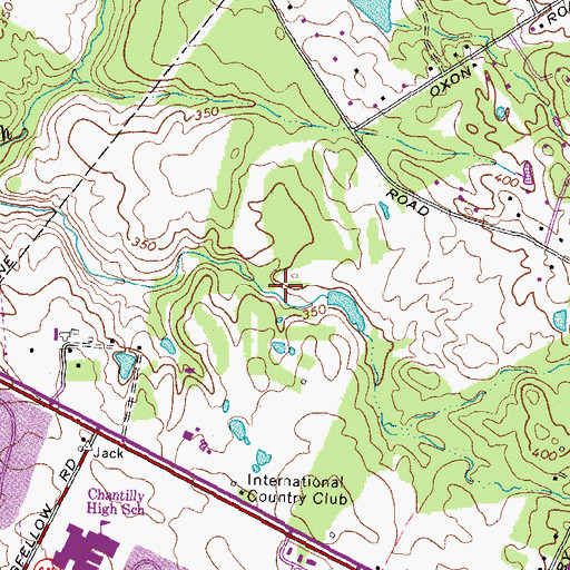Topographic Map of International Country Club, VA