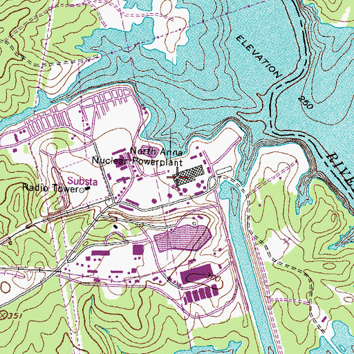 Topographic Map of North Anna Nuclear Power Plant, VA