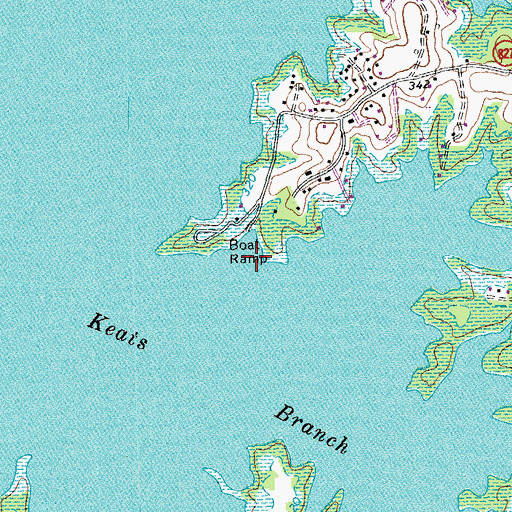 Topographic Map of Palmer Point Marina, VA