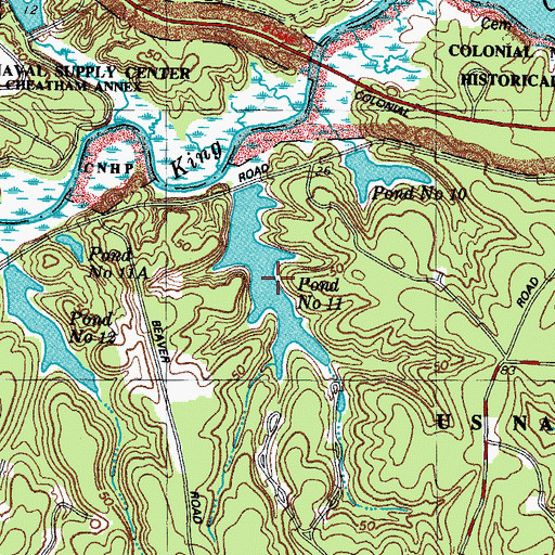 Topographic Map of Pond Number 11, VA
