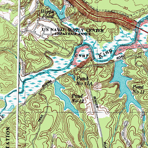 Topographic Map of Pond Number 11A, VA