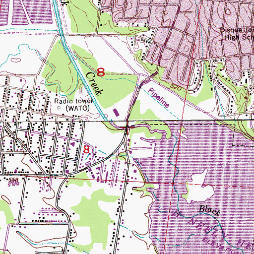 Topographic Map of Sutton Bridge, AL