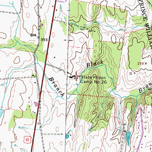 Topographic Map of State Prison Camp Number 26, VA