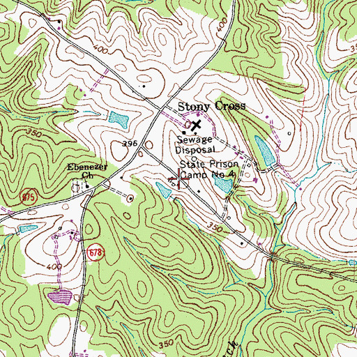 Topographic Map of State Prison Camp Number 4, VA