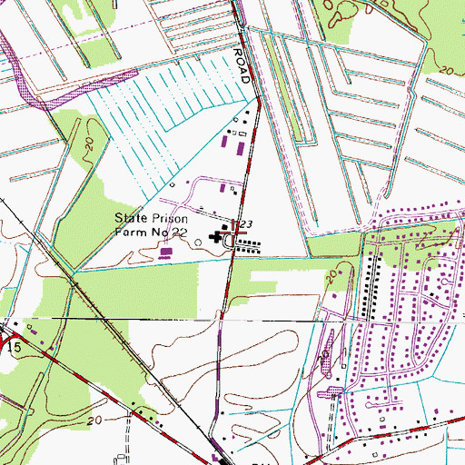 Topographic Map of State Prison Farm Number 22, VA