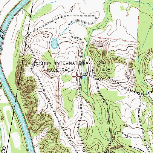 Topographic Map of Virginia International Racetrack, VA