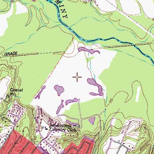 Topographic Map of Highland Springs Golf Course, VA