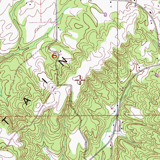 Topographic Map of Walker Mountain, AL