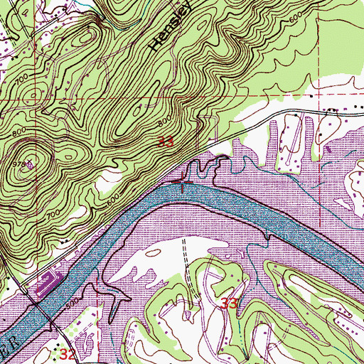 Topographic Map of Whortons Creek, AL