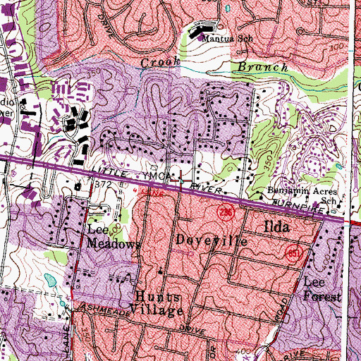 Topographic Map of YMCA, VA