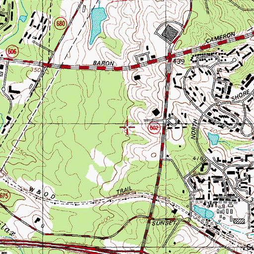 Topographic Map of Reston Regional Library, VA