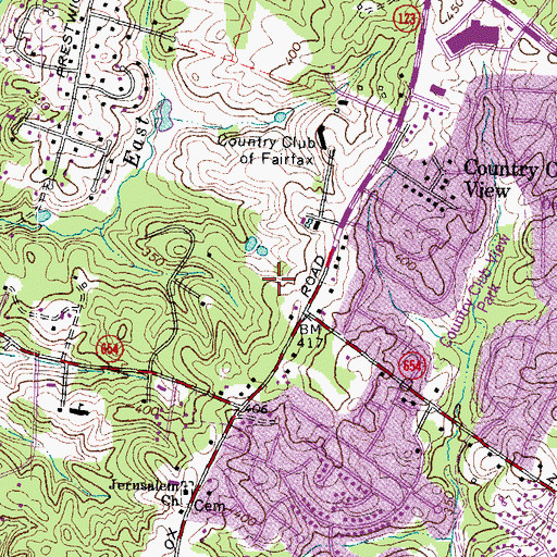 Topographic Map of Burke Centre Library (historical), VA