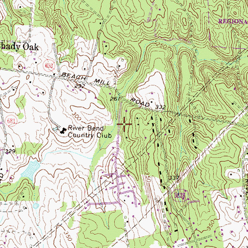 Topographic Map of House of God Church, VA