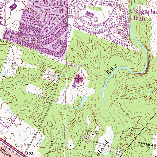 Topographic Map of Seneca Ridge Middle School, VA