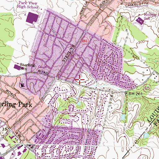 Topographic Map of Sterling United Methodist Church, VA