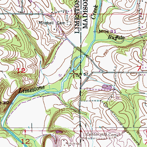 Topographic Map of Old Limestone Church Spring, AL