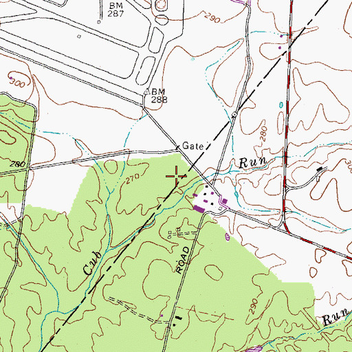 Topographic Map of Metropolitan Washington Airport Authority Fire and Rescue Station 2, VA