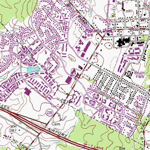 Topographic Map of Parkway Shopping Center, VA