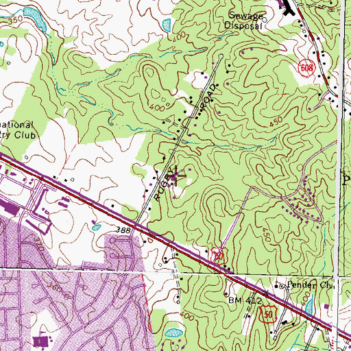 Topographic Map of Fairfax Church of Christ, VA