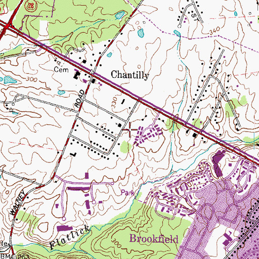 Topographic Map of Ox Hill Baptist Church, VA