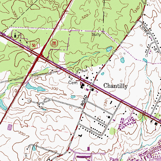 Topographic Map of Oakton Baptist Church, VA