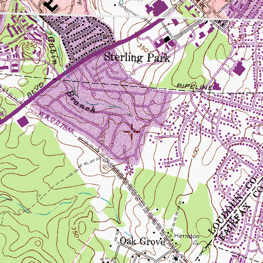 Topographic Map of Sterling Christian Church, VA