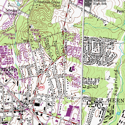 Topographic Map of Trinity Presbyterian Church, VA