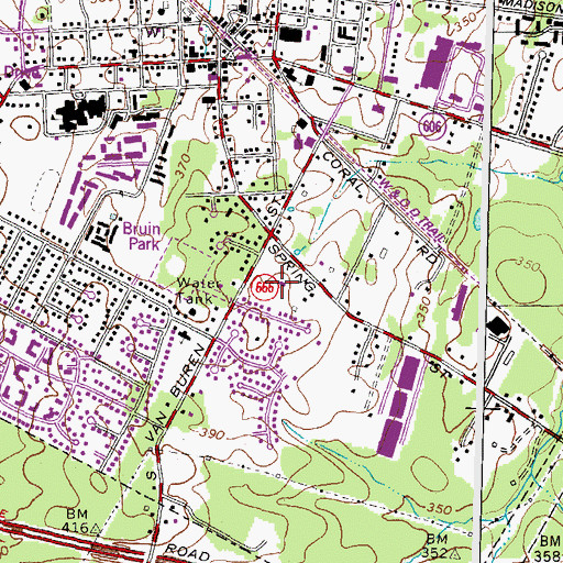 Topographic Map of Saint Timothys Episcopal Church, VA