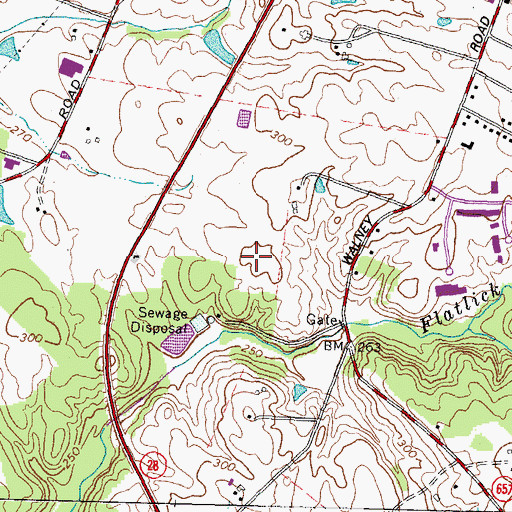 Topographic Map of Brookfield Corporate Center, VA