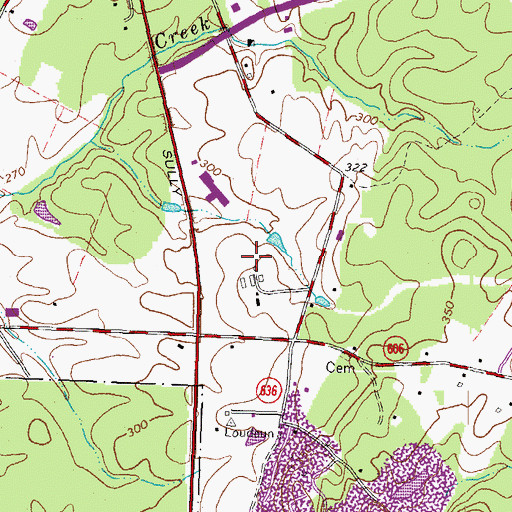 Topographic Map of Dulles International Industrial Park, VA