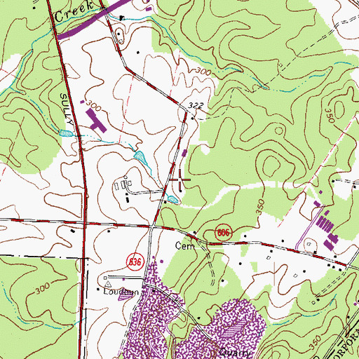Topographic Map of Shaw Road Business Park, VA