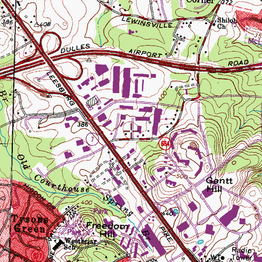 Topographic Map of Fairfax County Fire and Rescue Department Station 29 Tysons Corners, VA