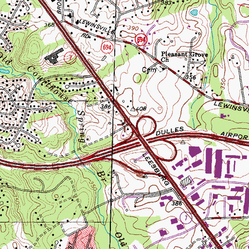 Topographic Map of Berea Church of Christ, VA